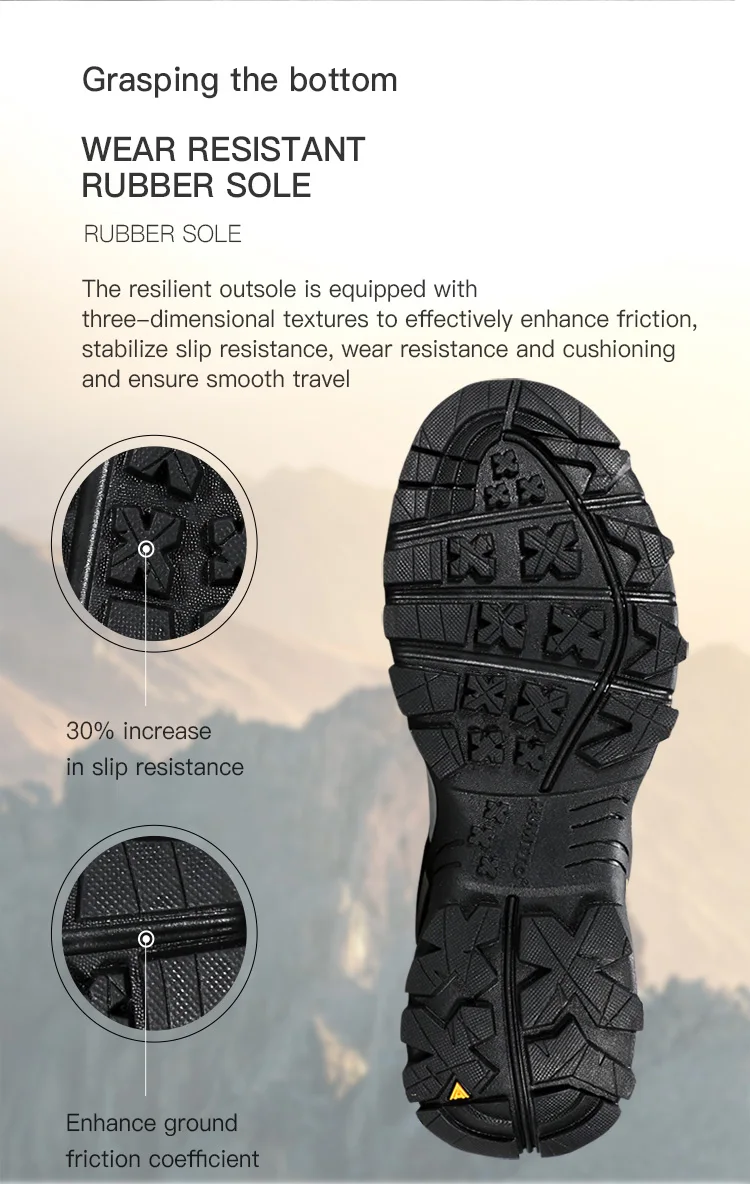 HUMTTO Non-slip Hiking Boots Leather Women's Sports Shoes Winter Outdoor Safety Sneakers Breathable Trekking Shoes for Women