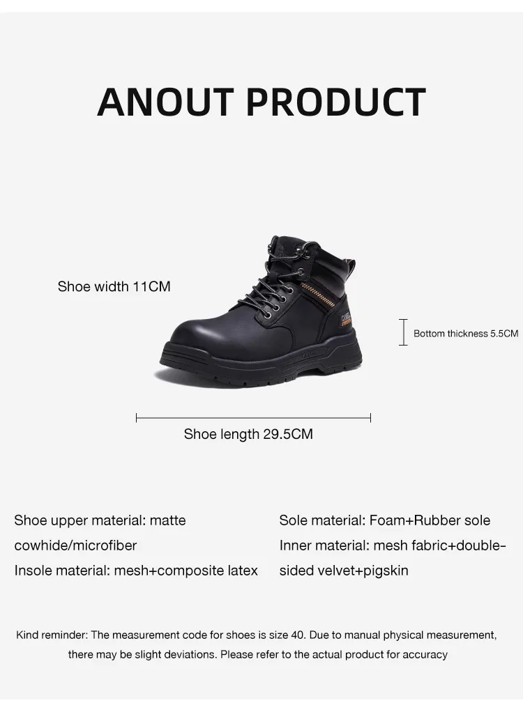 GOLDEN CAMEL Hard-core Hiking Boots Fashion Comfortable Thick-soled Non-slip Genuine Leather Retro Hiking Shoes for Men Winter