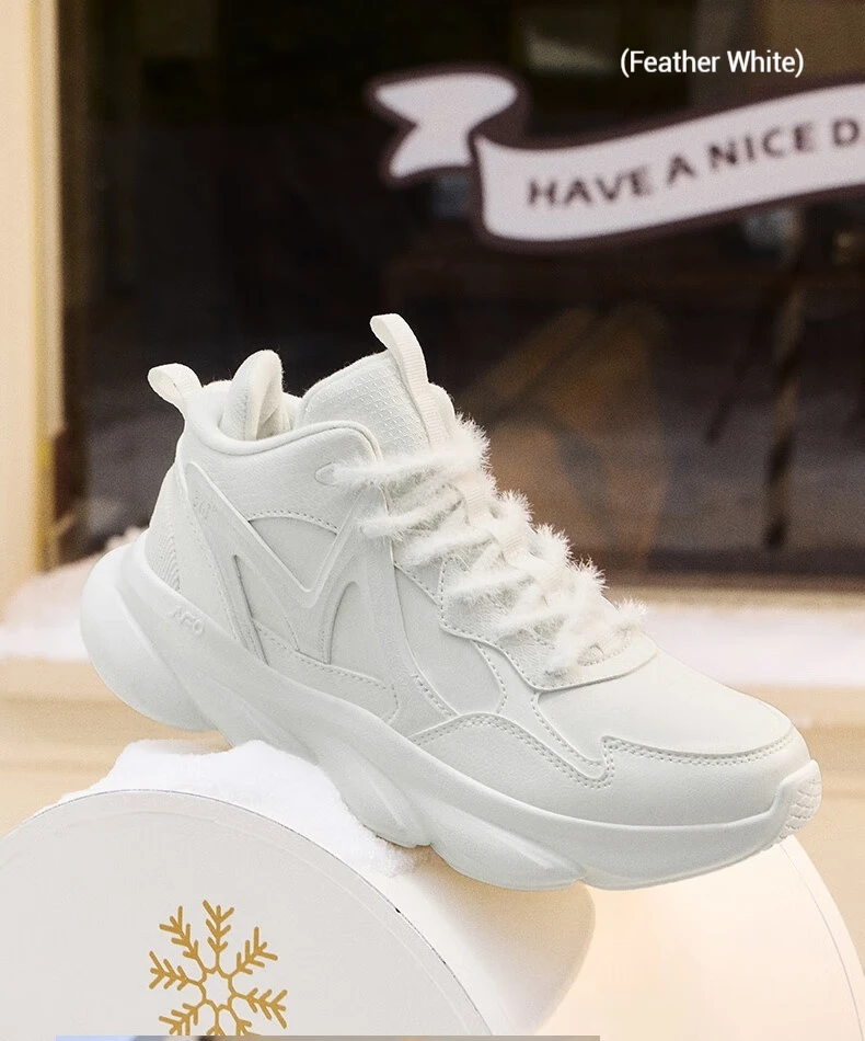 361 Degrees Swift Fox Women Running Shoes New Leather Surface Light Thick-soled Non-slip Jogging Female Sneakers 682442235A