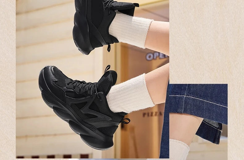 361 Degrees Swift Fox Women Running Shoes New Leather Surface Light Thick-soled Non-slip Jogging Female Sneakers 682442235A
