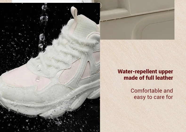 361 Degrees Swift Fox Women Running Shoes New Leather Surface Light Thick-soled Non-slip Jogging Female Sneakers 682442235A