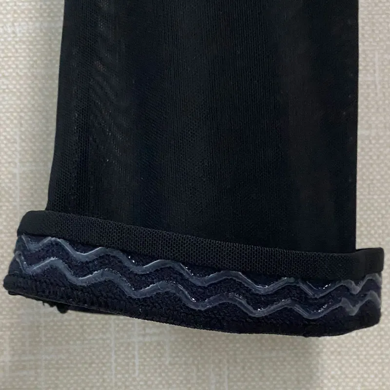 Flower Skating Training Mesh Pantyhose Bottom Pantyhose Black Figure Skating Professional Mesh Socks for Children and Adults