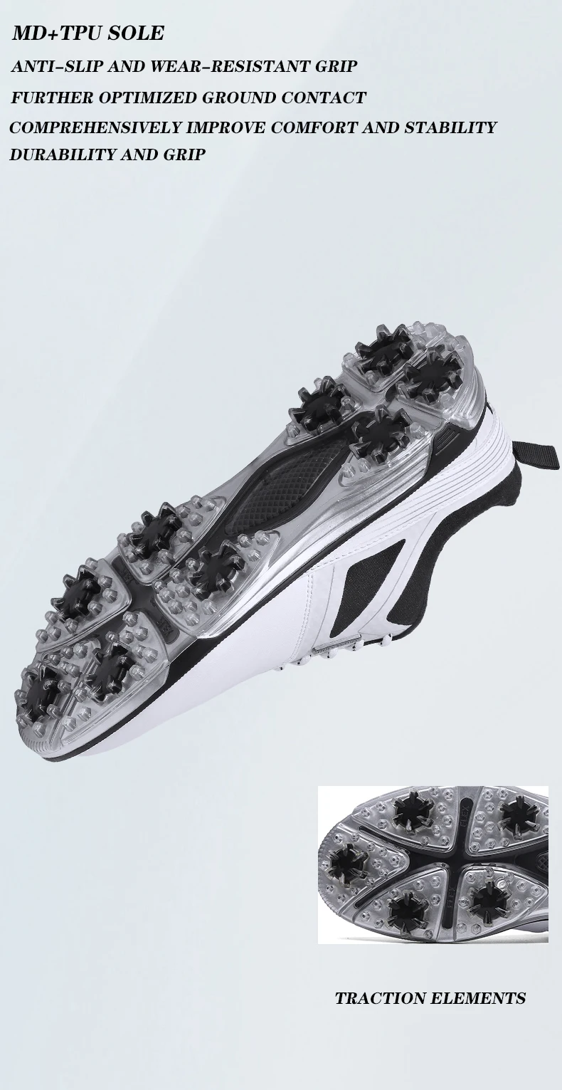 LiXingMing Golf Shoes Men X6 White Light Water proof Anti-slip studs Golf Sport Shoes Outdoor Training Golf Coach Sneakers40-47#
