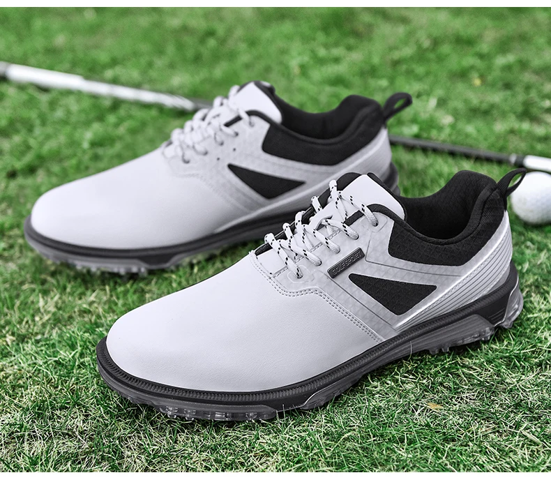 LiXingMing Golf Shoes Men X6 White Light Water proof Anti-slip studs Golf Sport Shoes Outdoor Training Golf Coach Sneakers40-47#