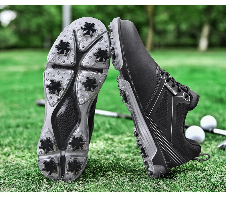 LiXingMing Golf Shoes Men X6 White Light Water proof Anti-slip studs Golf Sport Shoes Outdoor Training Golf Coach Sneakers40-47#