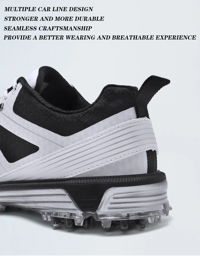 LiXingMing Golf Shoes Men X6 White Light Water proof Anti-slip studs Golf Sport Shoes Outdoor Training Golf Coach Sneakers40-47#