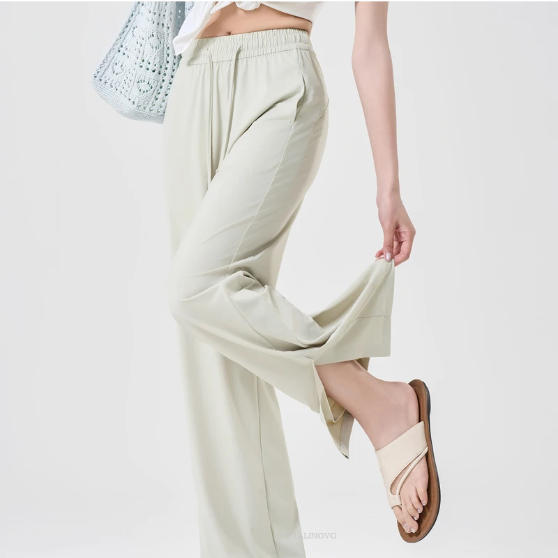 VITALINOVO UPF 50+ Wide Leg Travel Hiking Pants for Women Lightweight Quick-Dry Business Casual Pants for Work Lounge Beach Pant