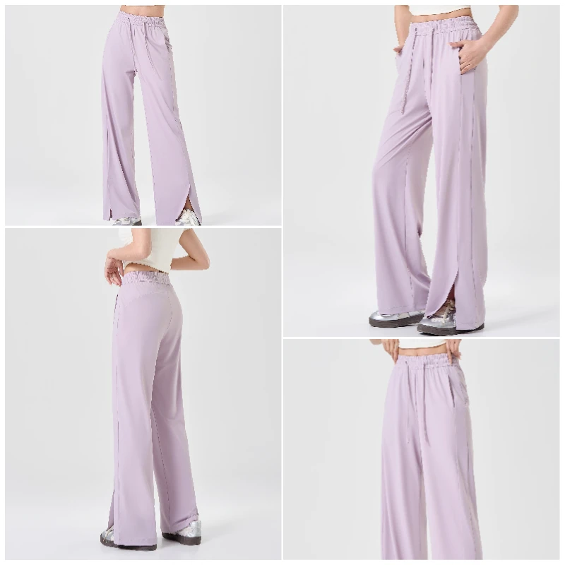 VITALINOVO UPF 50+ Wide Leg Travel Hiking Pants for Women Lightweight Quick-Dry Business Casual Pants for Work Lounge Beach Pant