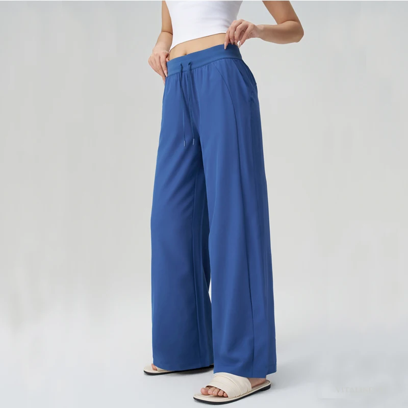 VITALINOVO UPF 50+ Wide Leg Travel Hiking Pants for Women Lightweight Quick-Dry Business Casual Pants for Work Lounge Beach Pant