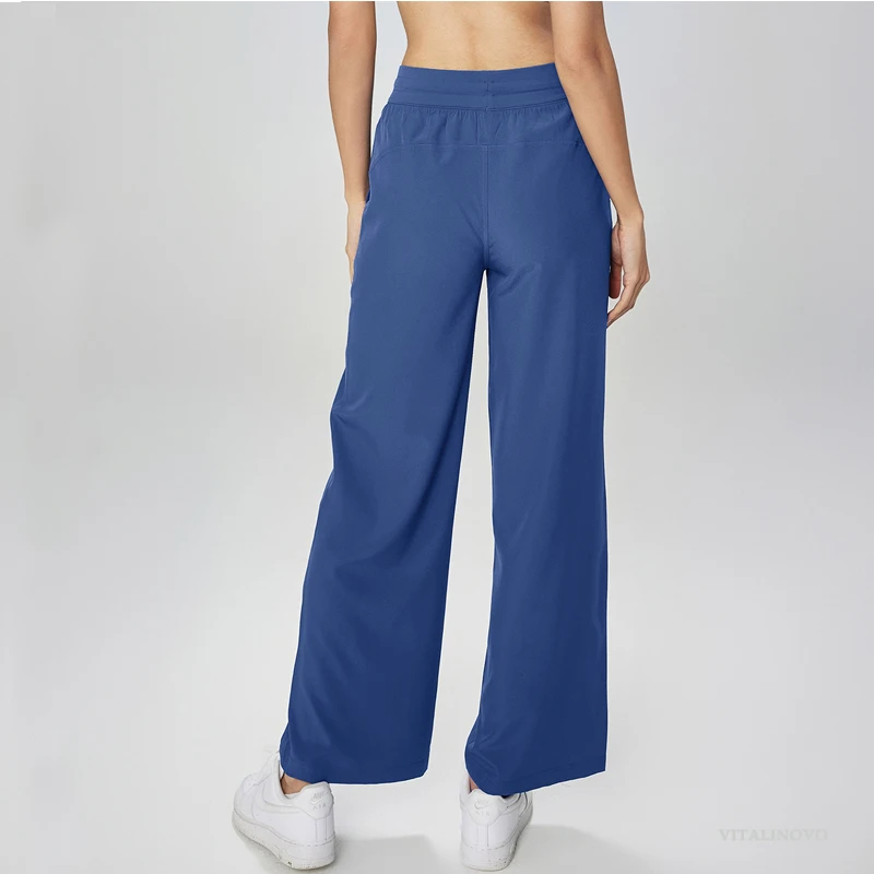 VITALINOVO UPF 50+ Wide Leg Travel Hiking Pants for Women Lightweight Quick-Dry Business Casual Pants for Work Lounge Beach Pant