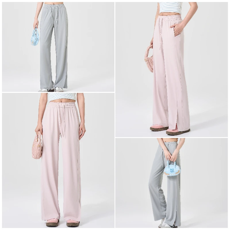 VITALINOVO UPF 50+ Wide Leg Travel Hiking Pants for Women Lightweight Quick-Dry Business Casual Pants for Work Lounge Beach Pant