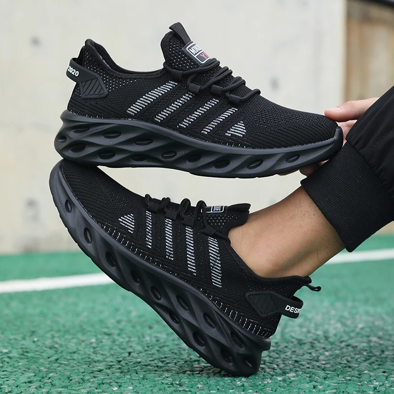 Men Shoes Comfortable Unisex Sneakers Breathable Couple Running Shoes Women Tennis Sports Shoe Size 37-47 Yellow Walking Sneaker