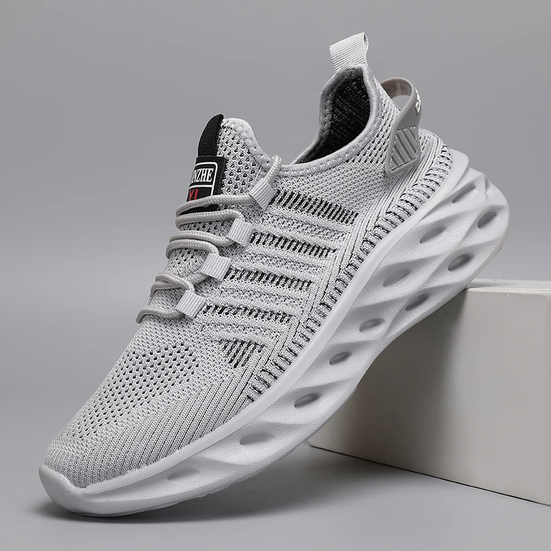 Men Shoes Comfortable Unisex Sneakers Breathable Couple Running Shoes Women Tennis Sports Shoe Size 37-47 Yellow Walking Sneaker