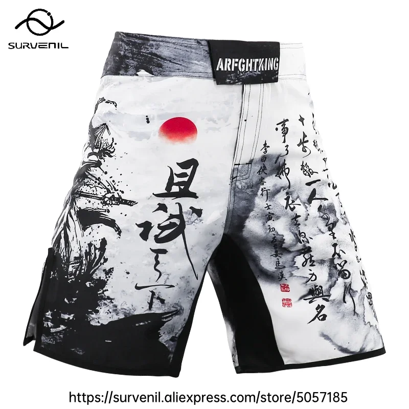 MMA Shorts Kickboxing Short Men's Fight Shorts Mixed Martial Arts BJJ Jiu Jitsu Muay Thai Pants Grappling Boxing Training Trunks