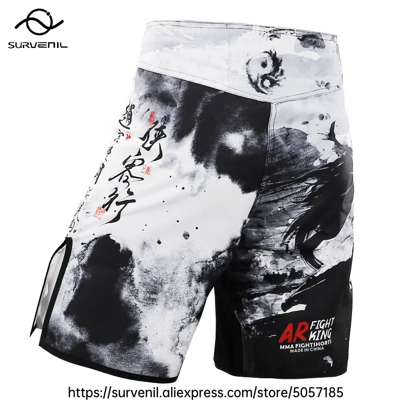 MMA Shorts Kickboxing Short Men's Fight Shorts Mixed Martial Arts BJJ Jiu Jitsu Muay Thai Pants Grappling Boxing Training Trunks