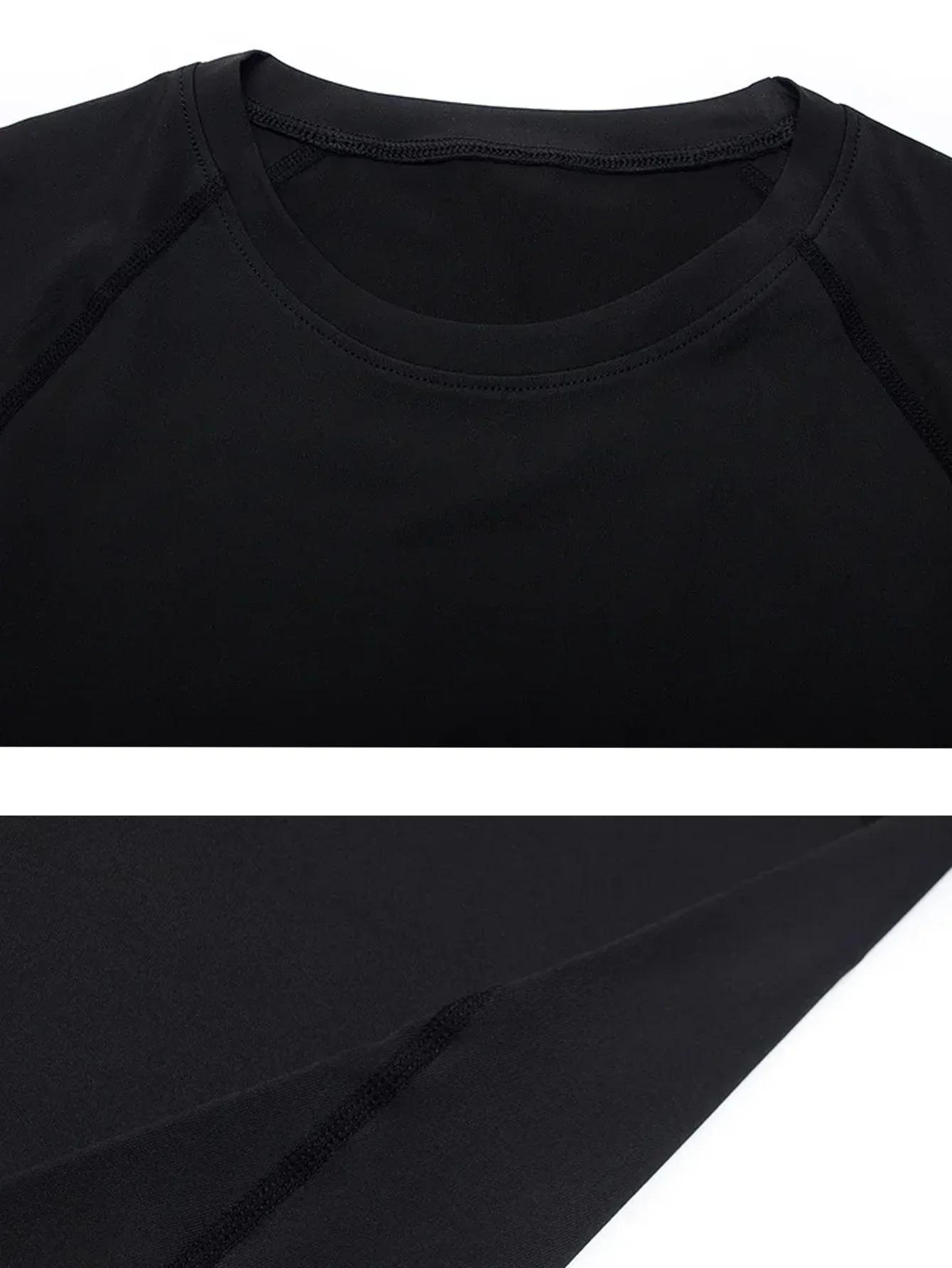 Men's Compression Long Sleeve Shirt Black Fitness T-shirt Male Running Quick Drying Gym Top Sun Protection Sports Base Layer