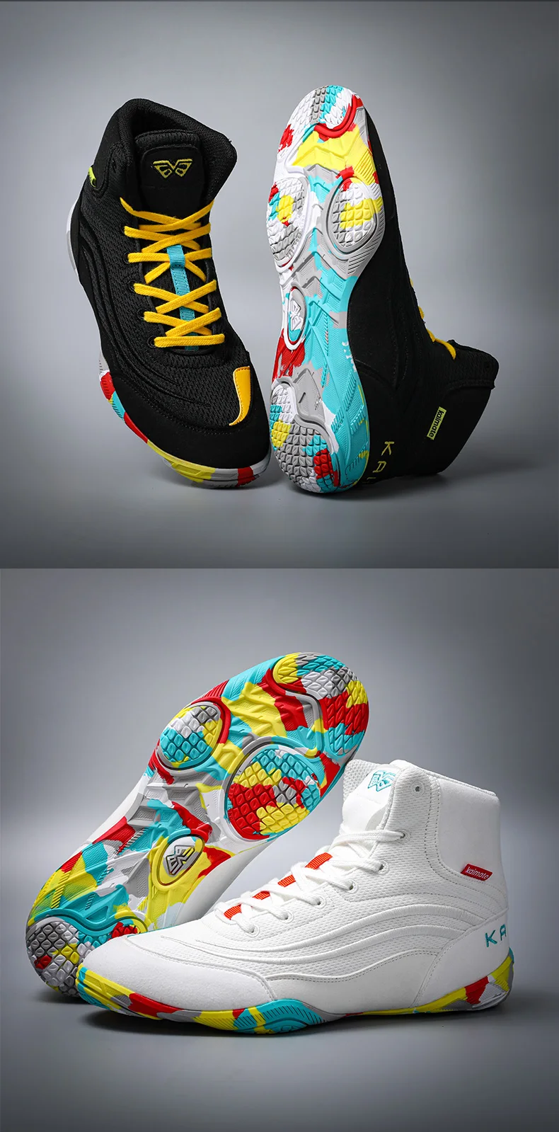 KAIMATE Boy Girl Small Size 32-38 Sambo Sneakers Mid Cut Professional Boxing Wrestling Shoes Anti Slip Gym Training Shoes