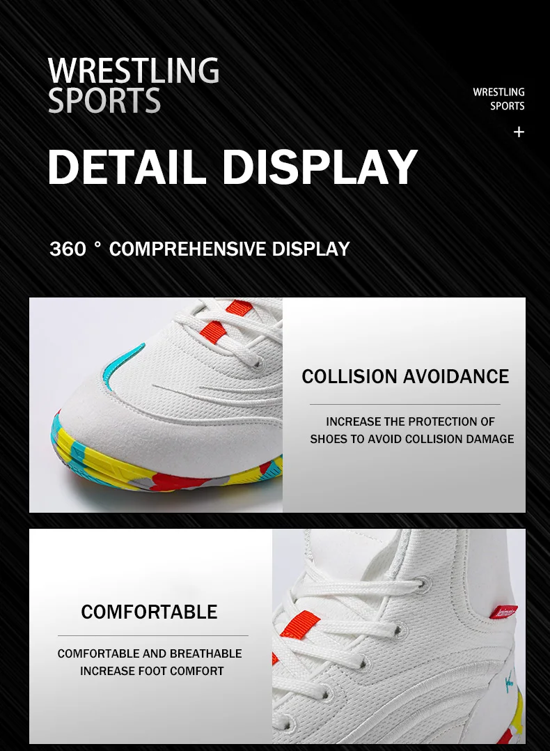 KAIMATE Boy Girl Small Size 32-38 Sambo Sneakers Mid Cut Professional Boxing Wrestling Shoes Anti Slip Gym Training Shoes