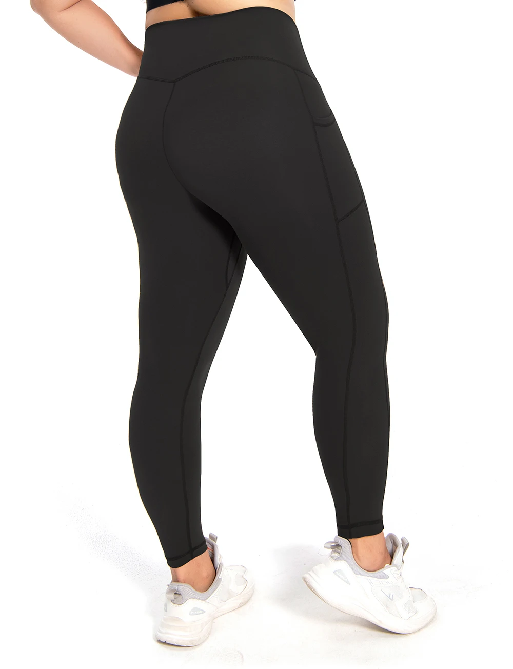 Nepoagym Tummy Control Yoga Leggings Pockets,No Front Seam Sports leggings,Hidden Scrunch,High Waisted 25 Inch 7/8 Plus Size