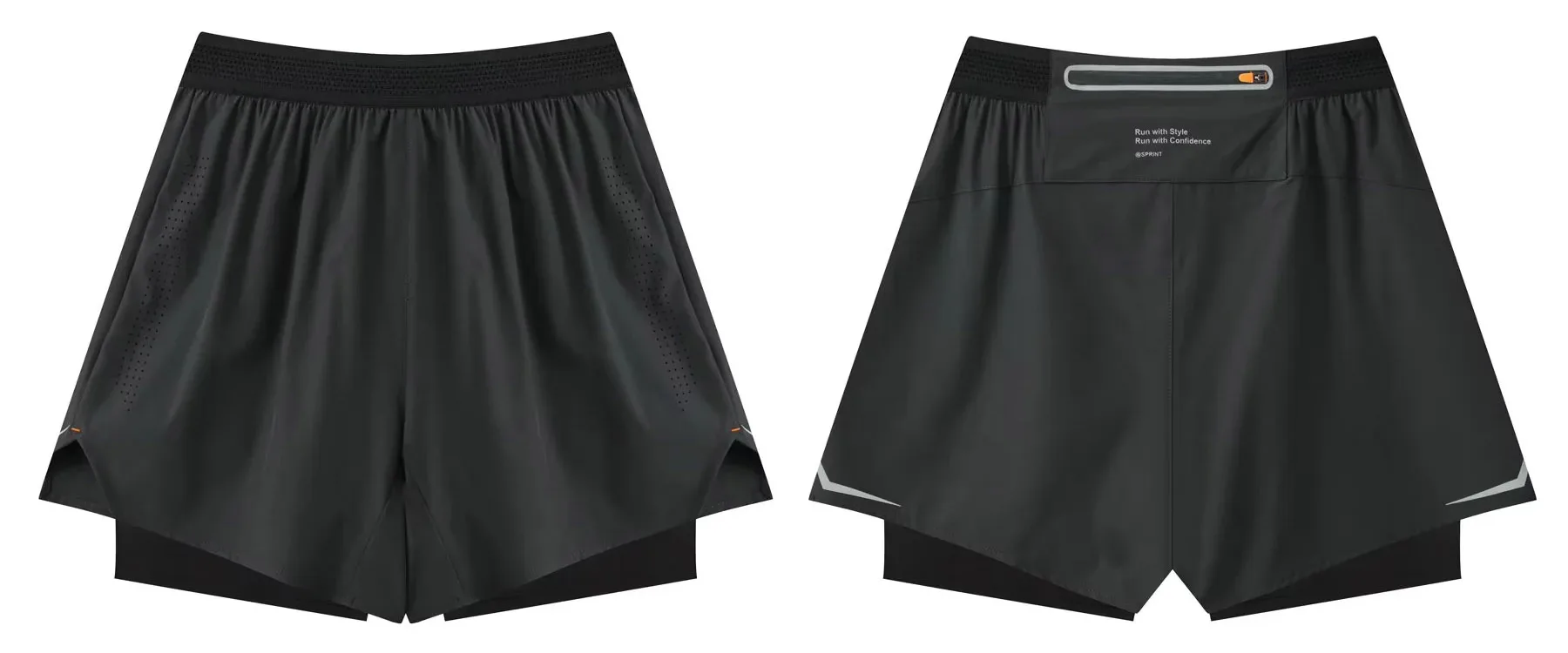 Men Running Shorts Gym Marathon Track Sports Shorts 2 In 1 Quick Dry Workout Training Gym Fitness Short Pants Summer Men Shorts