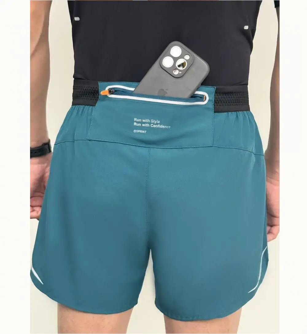 Men Running Shorts Gym Marathon Track Sports Shorts 2 In 1 Quick Dry Workout Training Gym Fitness Short Pants Summer Men Shorts