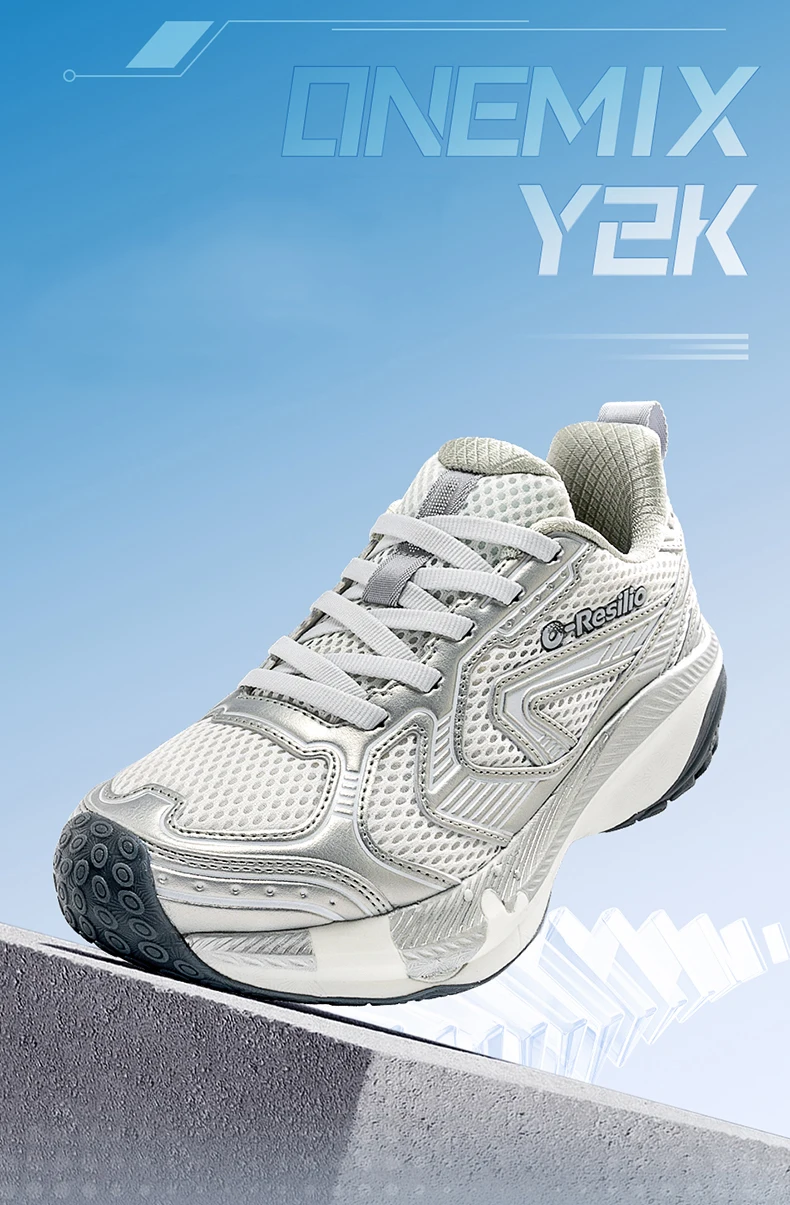 ONEMIX Retro Sport Shoes Round Toe Lace-Up Outdoor Function Low-Top Running Shoes Unisex Comfortable Cushion Jogging Sneakers