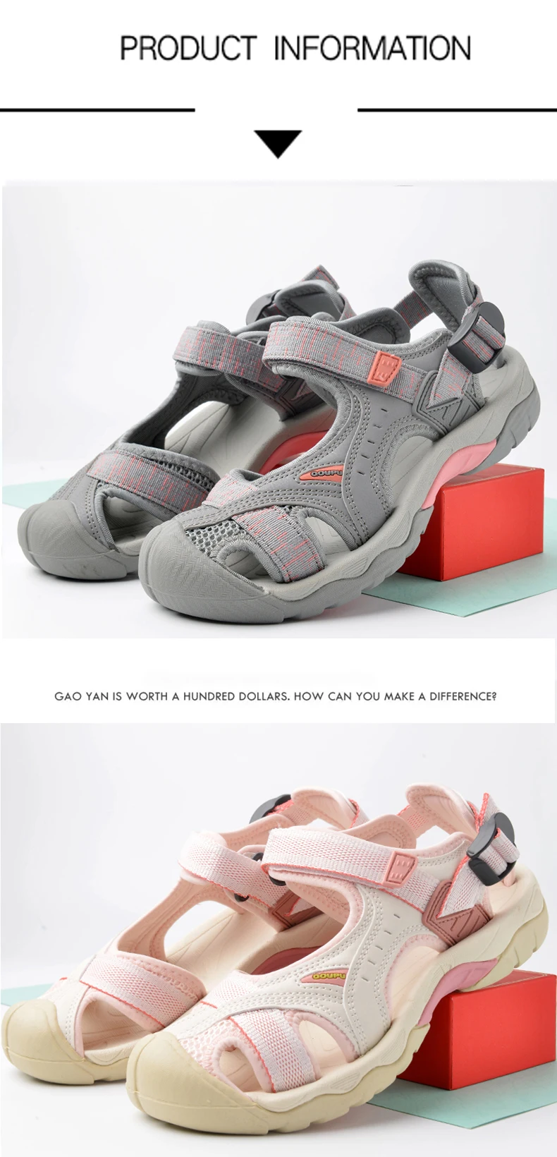 New Men's and Women's Shoes Summer Outdoor Student Sandals Anti Slip Soft Bottom Sneakers Flat Bottom Breathable Beach Sandals