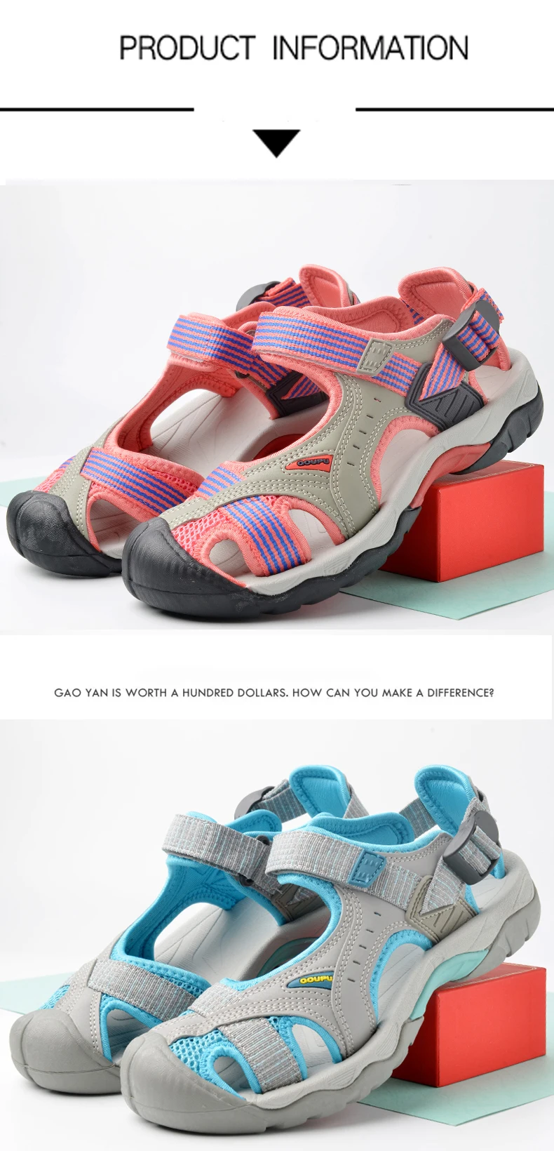 New Men's and Women's Shoes Summer Outdoor Student Sandals Anti Slip Soft Bottom Sneakers Flat Bottom Breathable Beach Sandals