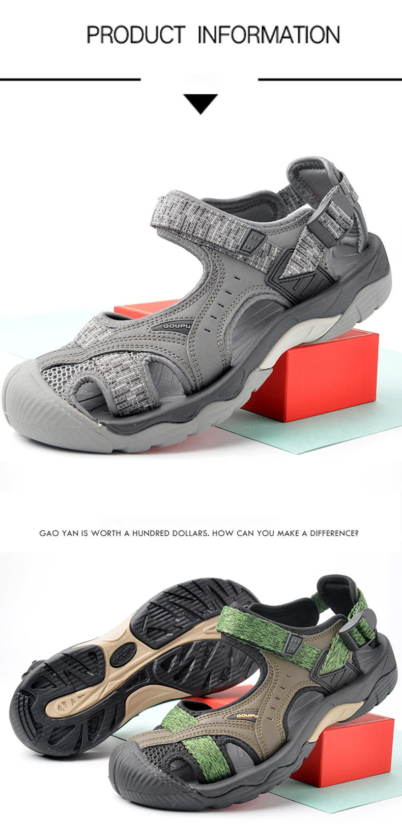 New Men's and Women's Shoes Summer Outdoor Student Sandals Anti Slip Soft Bottom Sneakers Flat Bottom Breathable Beach Sandals