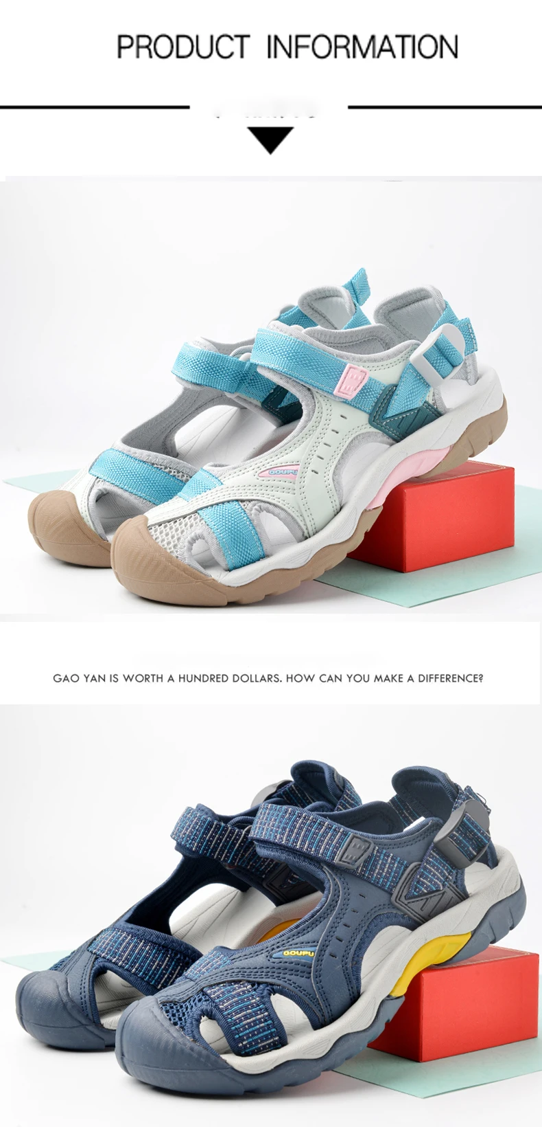 New Men's and Women's Shoes Summer Outdoor Student Sandals Anti Slip Soft Bottom Sneakers Flat Bottom Breathable Beach Sandals