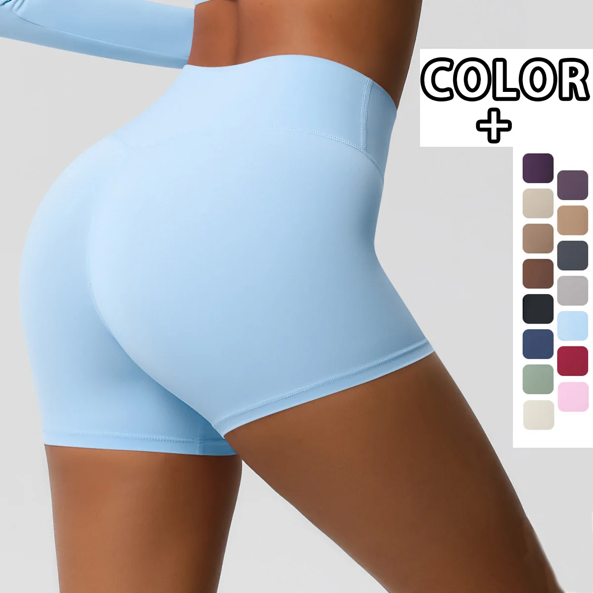 Woman's Yoga Fitness Shorts Push Up Running Cycling Peach Butt Yoga Pants Sports High Waist Quick Drying Legging Gym Shorts