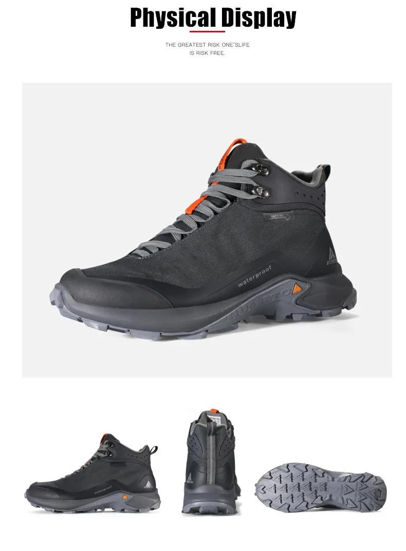 HUMTTO Winter Hiking Shoes for Men Brand Outdoor Training Walking Sneakers for Men's Mountain Climbing Trekking Sports Man Boots