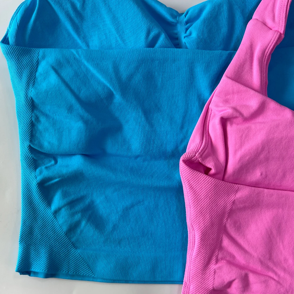 No Logo Seamless Halter Top Backless Longline Strappy Padded Gym Top Women Built-in Bra Removable Cups Activewear Yoga Tank Tops