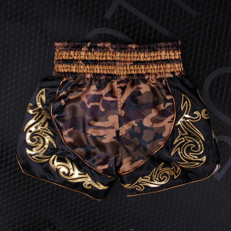 Tiger Muay Thai Shorts Satin Kick Boxing Shorts Mens Women Kids Gym Martial Arts MMA Training Clothes BJJ Fight Kickboxing Pants