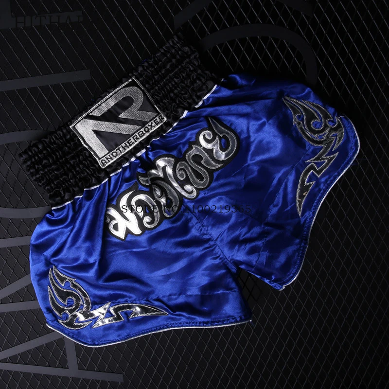 Tiger Muay Thai Shorts Satin Kick Boxing Shorts Mens Women Kids Gym Martial Arts MMA Training Clothes BJJ Fight Kickboxing Pants