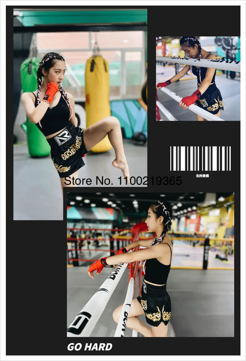 Tiger Muay Thai Shorts Satin Kick Boxing Shorts Mens Women Kids Gym Martial Arts MMA Training Clothes BJJ Fight Kickboxing Pants