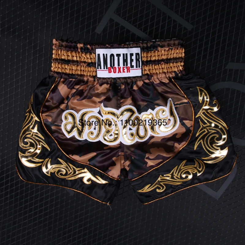 Tiger Muay Thai Shorts Satin Kick Boxing Shorts Mens Women Kids Gym Martial Arts MMA Training Clothes BJJ Fight Kickboxing Pants