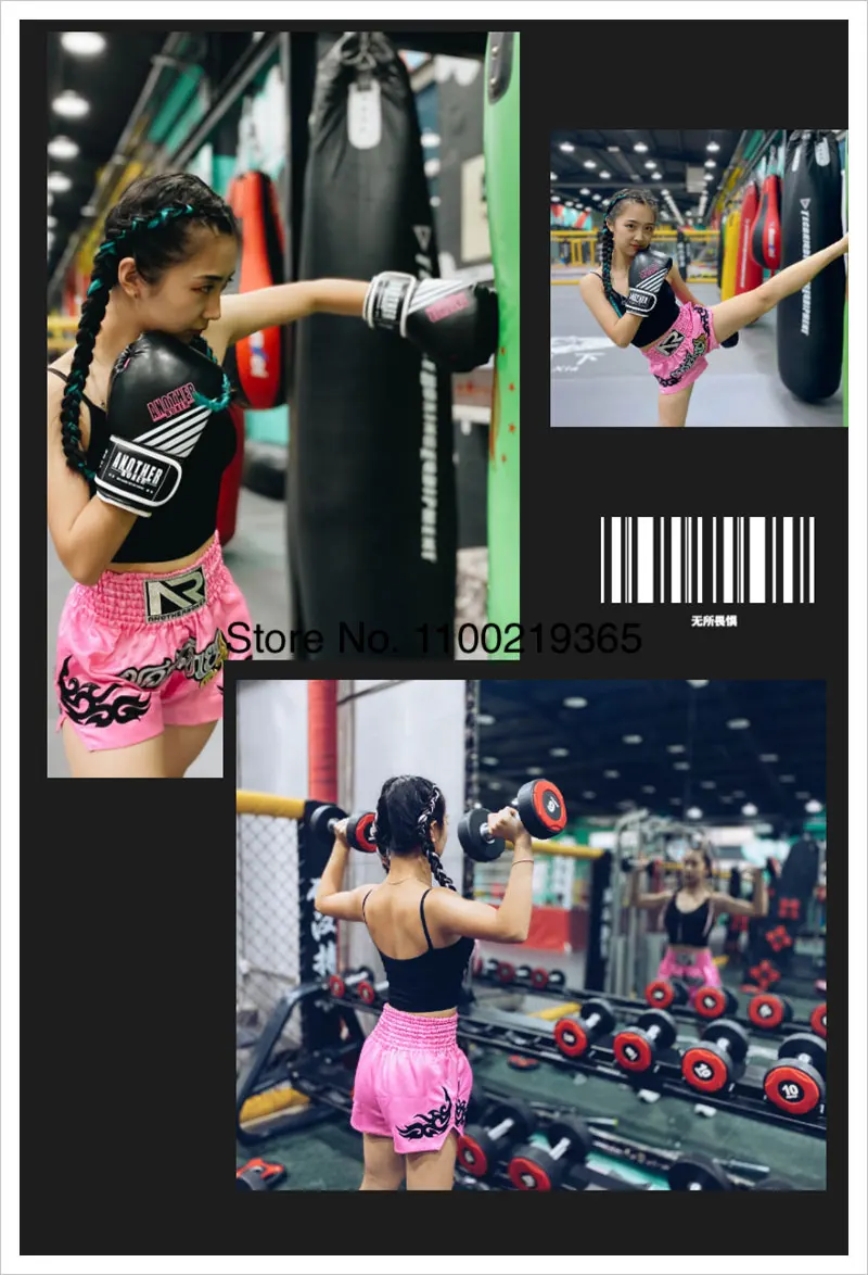 Tiger Muay Thai Shorts Satin Kick Boxing Shorts Mens Women Kids Gym Martial Arts MMA Training Clothes BJJ Fight Kickboxing Pants