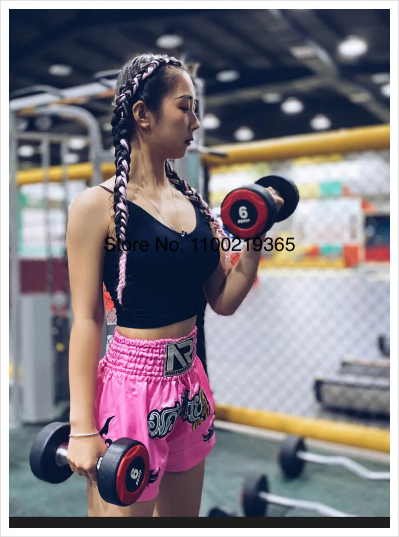 Tiger Muay Thai Shorts Satin Kick Boxing Shorts Mens Women Kids Gym Martial Arts MMA Training Clothes BJJ Fight Kickboxing Pants