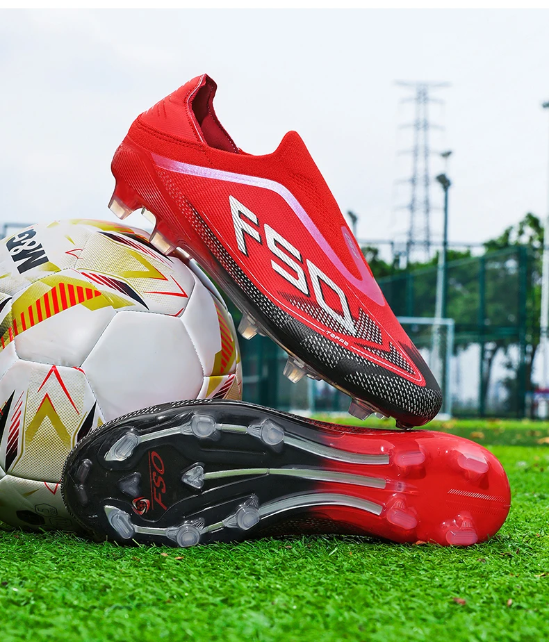 New Men Football Boots Futsal Outdoor Sneakers Match Grass Non-Slip High-quality Soccer Shoes Cleats Hot-selling High-top Light