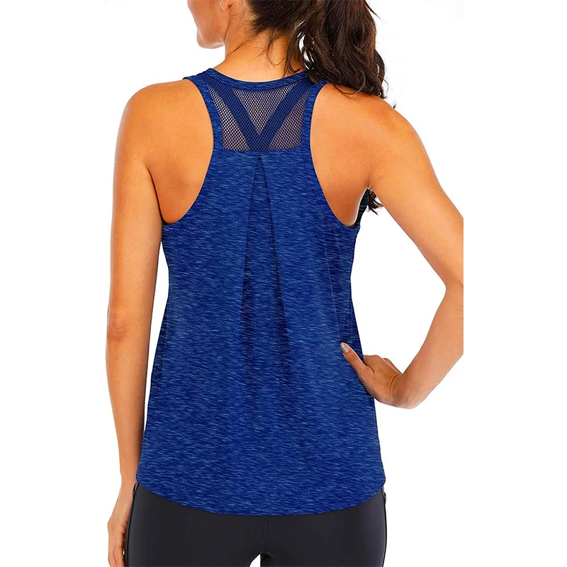 Yoga Shirt Female New Style T-Shirt Loose Fitness Tops Vest Women Sleeveless Sport Tee Quick-Drying Gym Running Workout Blouse