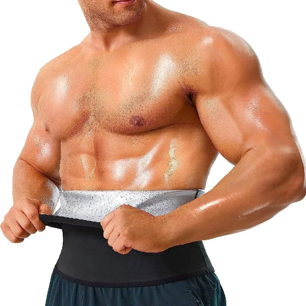 1Pcs Waist Cincher Sauna Sweat Belt for Men, Neoprene-Free Waist Trimmer, Slimming Workout Body Shaper Belly Wrap
