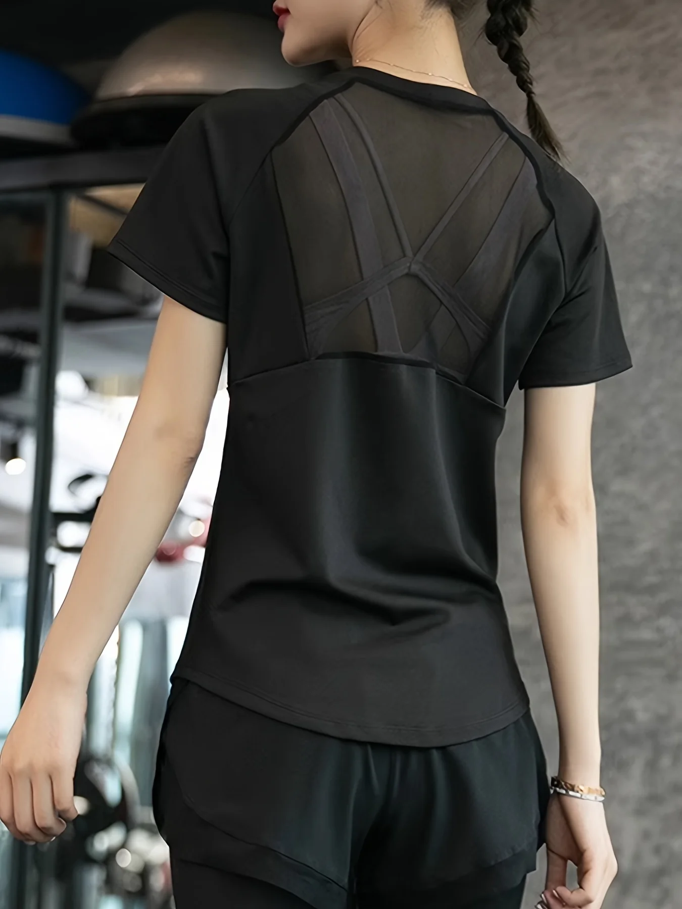 New summer sports T-shirt quick drying mesh fitness cycling running top repair thin yoga wear women short sleeve