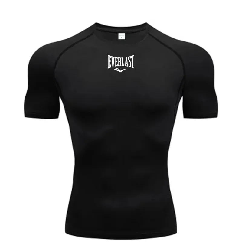 Sportswear Sweatshirts for Men's Running Compression T-Shirt Short Sleeve Gym Casual Workout Fitness Jogging Fashion Tight Fit