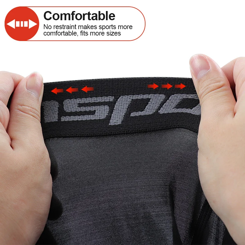 Men's Sports Running Tights Anti-Collision Knee Pad Compression Pants Quick Dry High Elastic Gym Fitness Training Leggings 3/4