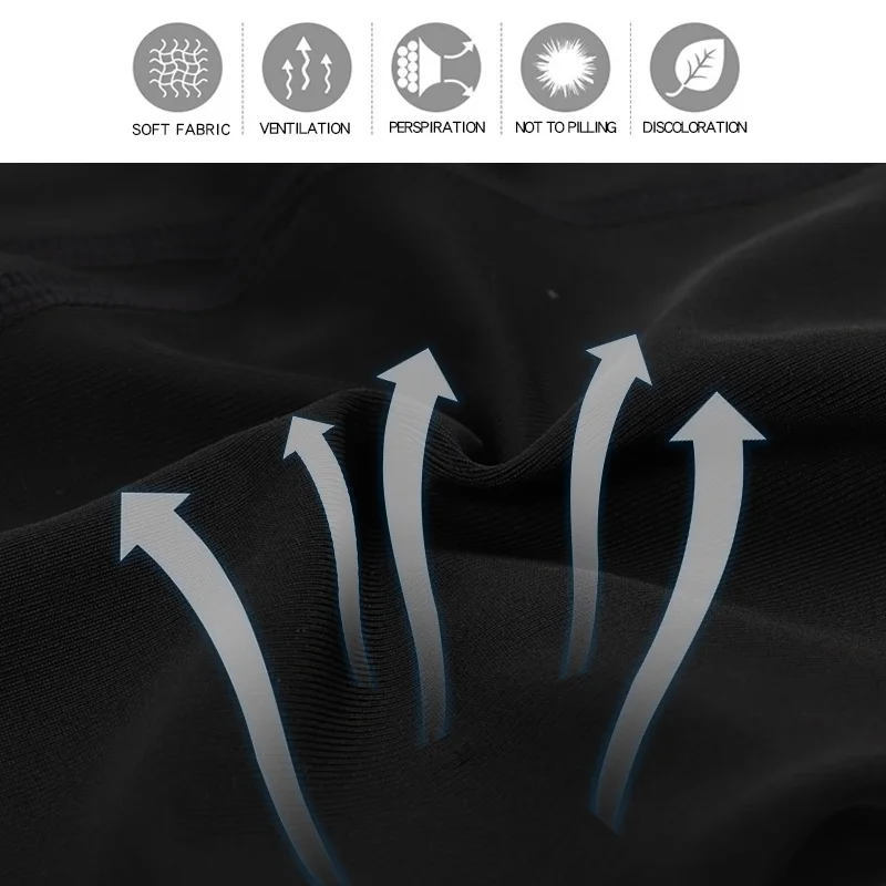 Men's Sports Running Tights Anti-Collision Knee Pad Compression Pants Quick Dry High Elastic Gym Fitness Training Leggings 3/4