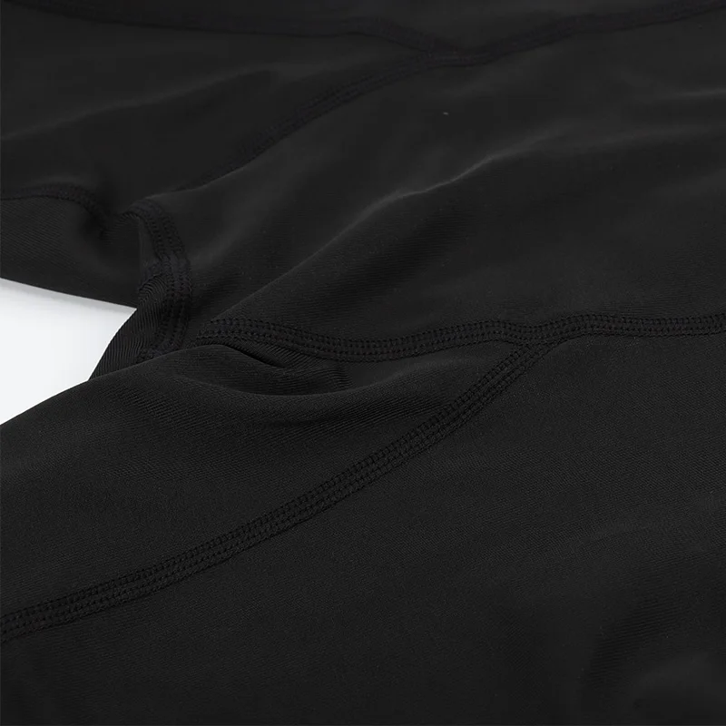 Men's Sports Running Tights Anti-Collision Knee Pad Compression Pants Quick Dry High Elastic Gym Fitness Training Leggings 3/4