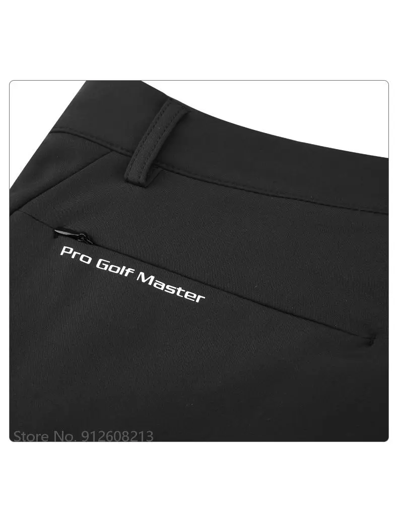 PGM Men Waterproof Sports Golf Sweatpant Velvet Warm Golf Pants Man Elastic Leisure Trousers Winter Full Length Bottoms XXS-XXXL