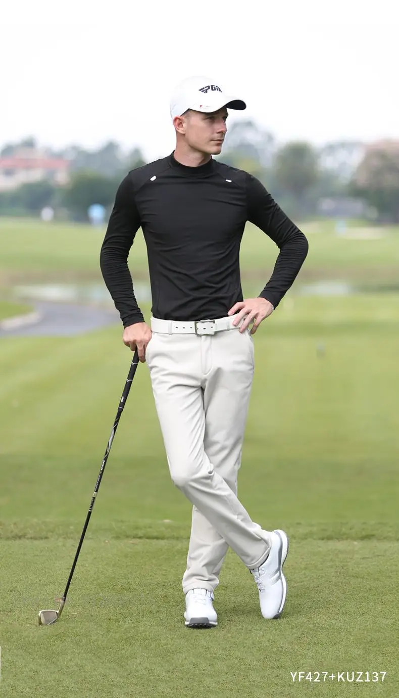 PGM Men Waterproof Sports Golf Sweatpant Velvet Warm Golf Pants Man Elastic Leisure Trousers Winter Full Length Bottoms XXS-XXXL