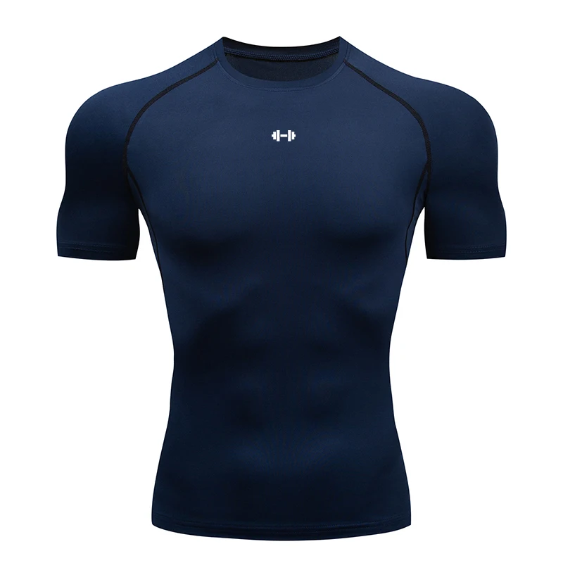 Tight Men Sport T-shirt Quick Dry Bodybuilding Running Shirt Short Sleeve Compression Top Gym T Shirt Men Fitness Rashgard